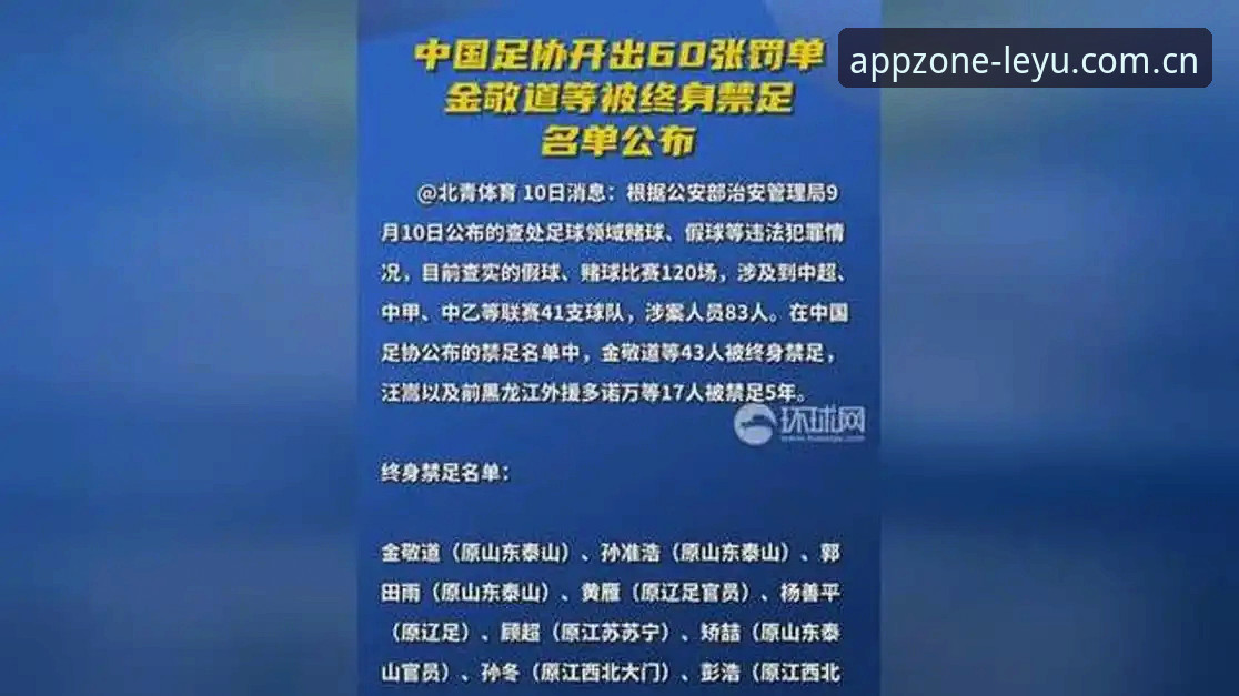 乐鱼手机App 深度解析足协第三批禁足名单:从“终身禁赛”到行业自省的实用指南